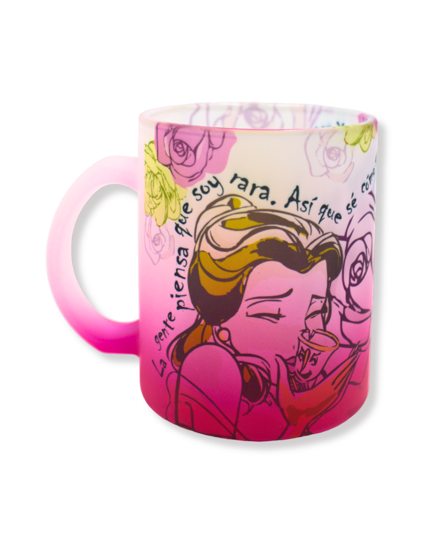 Taza De Vidrio La Bella Y La Bestia