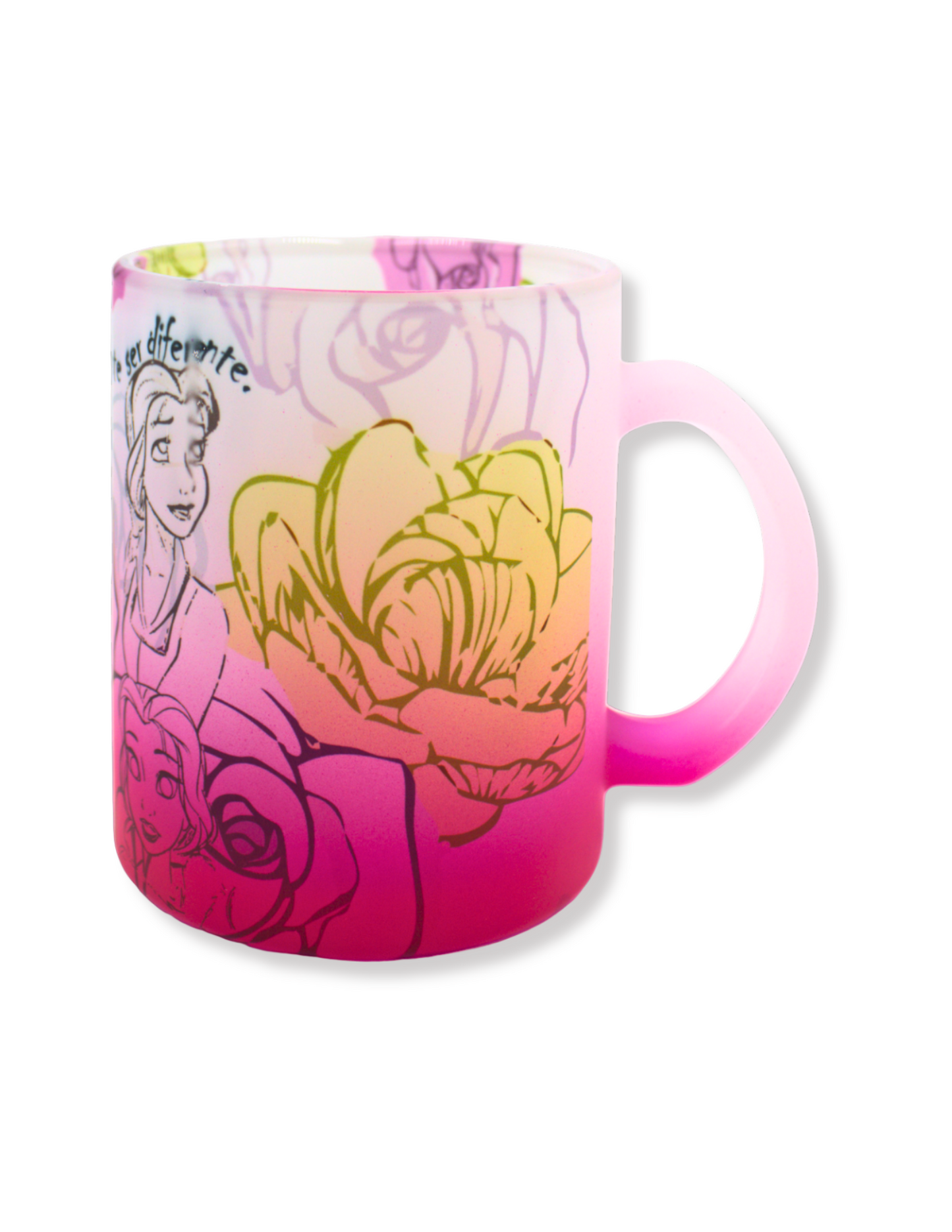 Taza De Vidrio La Bella Y La Bestia