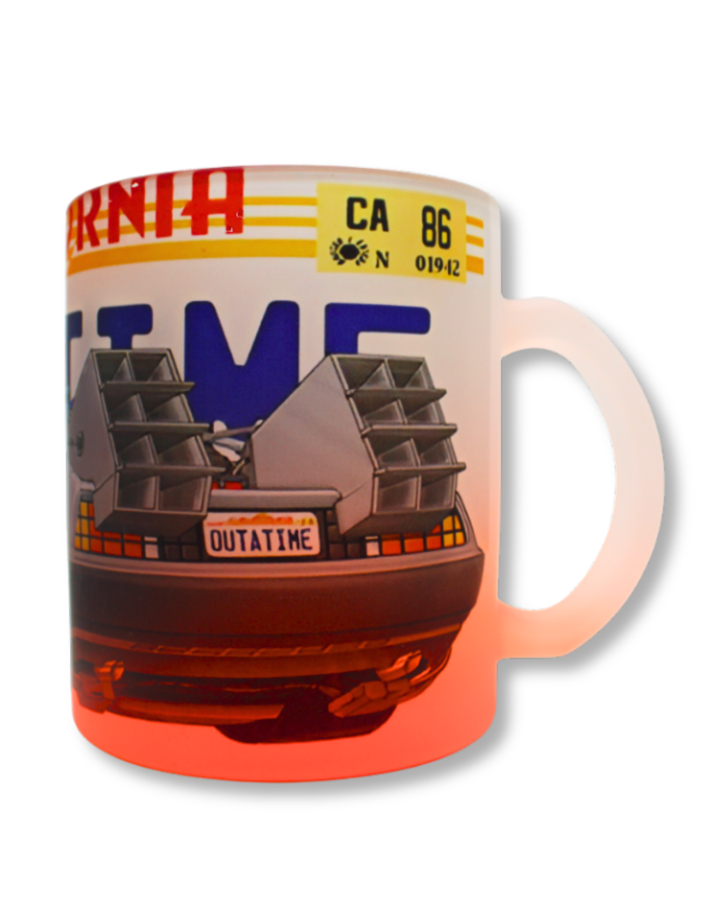Taza De Vidrio Volver Al Futuro Delorean