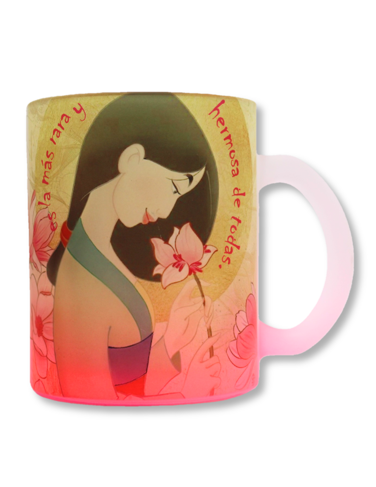 Taza De Vidrio Princesa Mulán