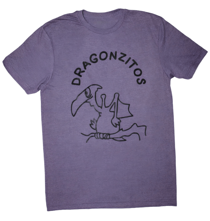 Playera Diseño Dragoncitos Morado Unisex