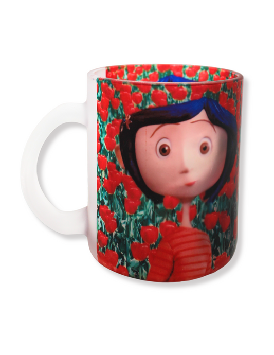 Taza De Vidrio Coraline Tulipanes