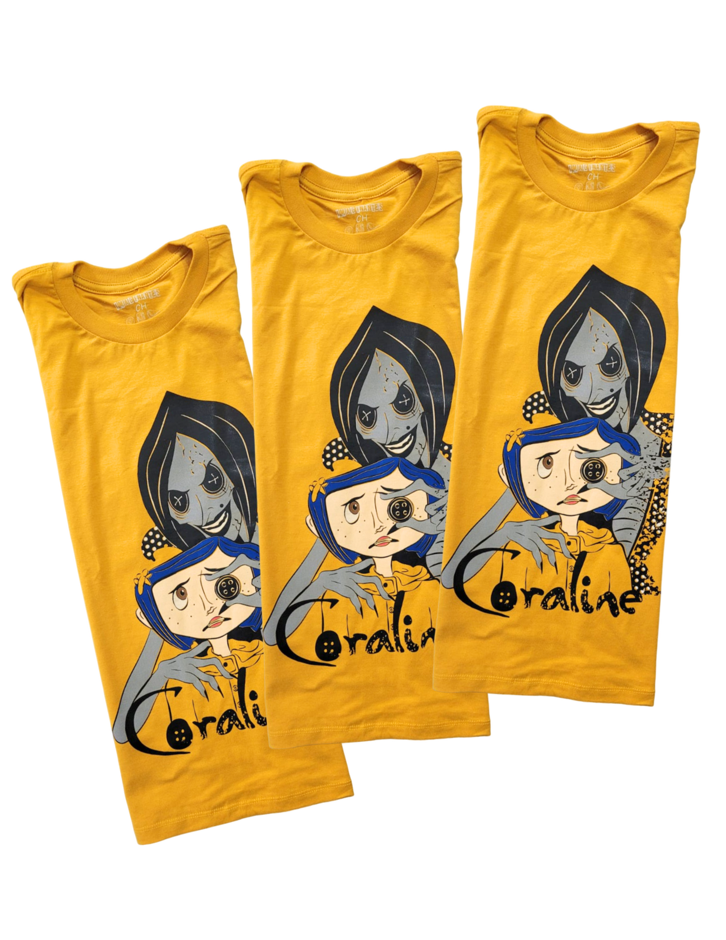 Playera Diseño Coraline y Bruja Unisex