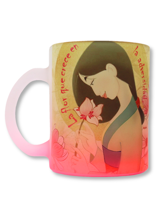 Taza De Vidrio Princesa Mulán