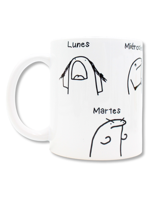 Taza De Cerámica Deformitos Días De La Semana