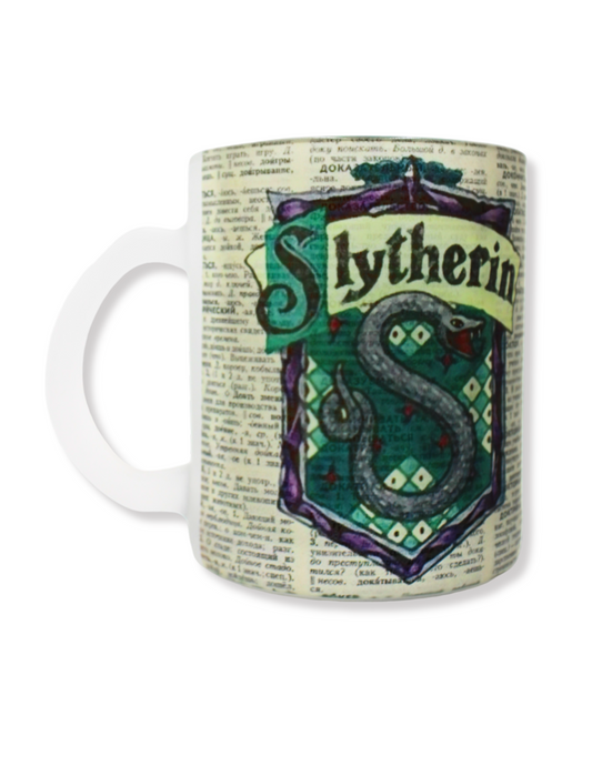 Taza De Vidrio Casa Slytherin Harry Potter