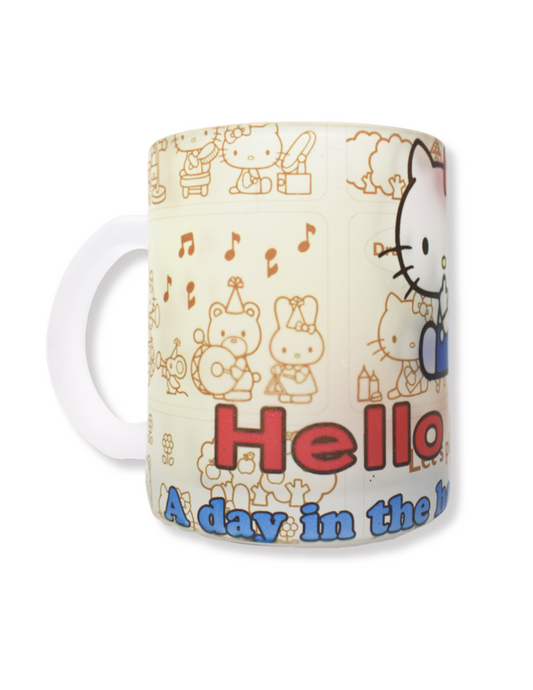 Taza De Vidrio Hello Kitty