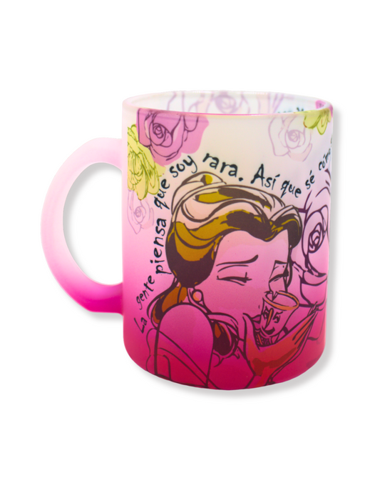 Taza De Vidrio  La Bella Y La Bestia