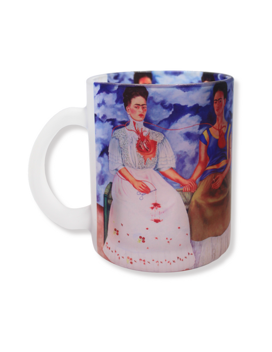 Taza De Vidrio Pintura Las Dos Fridas