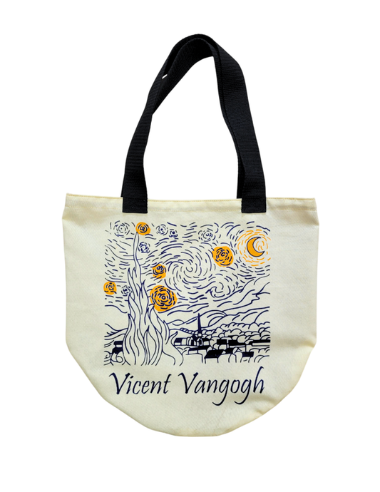 Totebag De Tela Con Diseño De Noche Estrellada