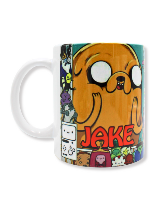 Taza De Cerámica Jake Y Finn De Hora De Aventura