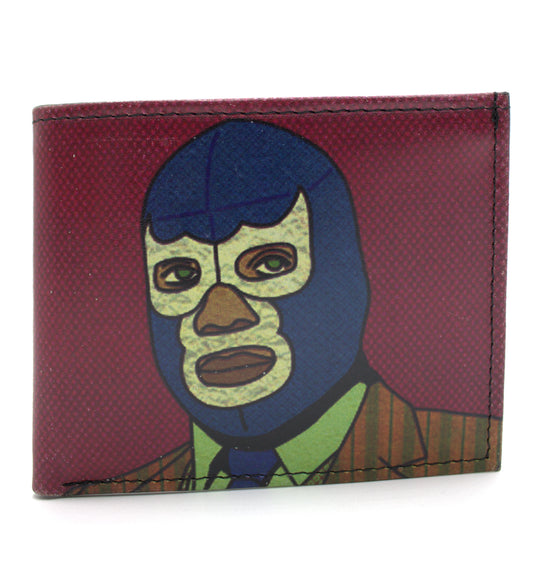 Cartera Hombre De Piel Blue Demon