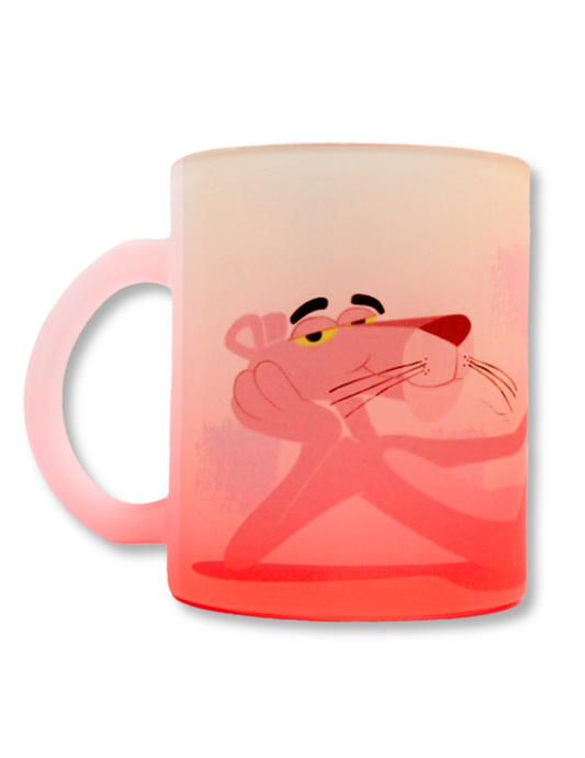 Taza De Vidrio Pantera Rosa