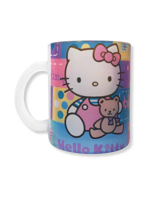 Taza De Vidrio Hello Kitty Rosa