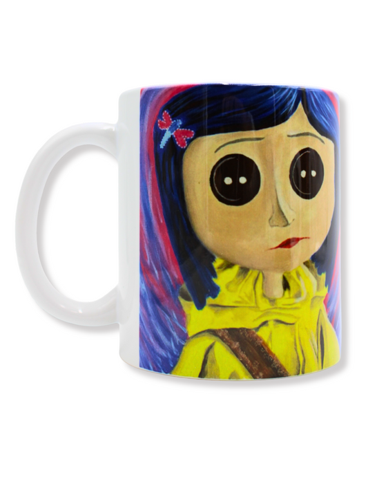 Taza De Cerámica Coraline Jones Botones