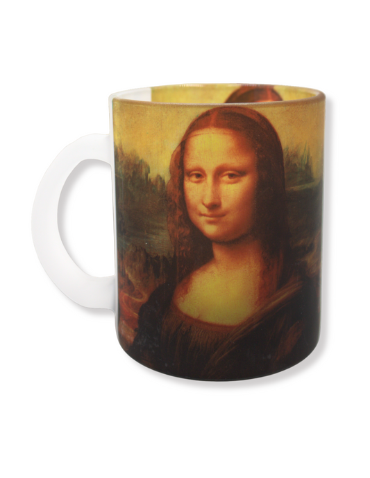 Taza De Vidrio Pintura La Mona Lisa