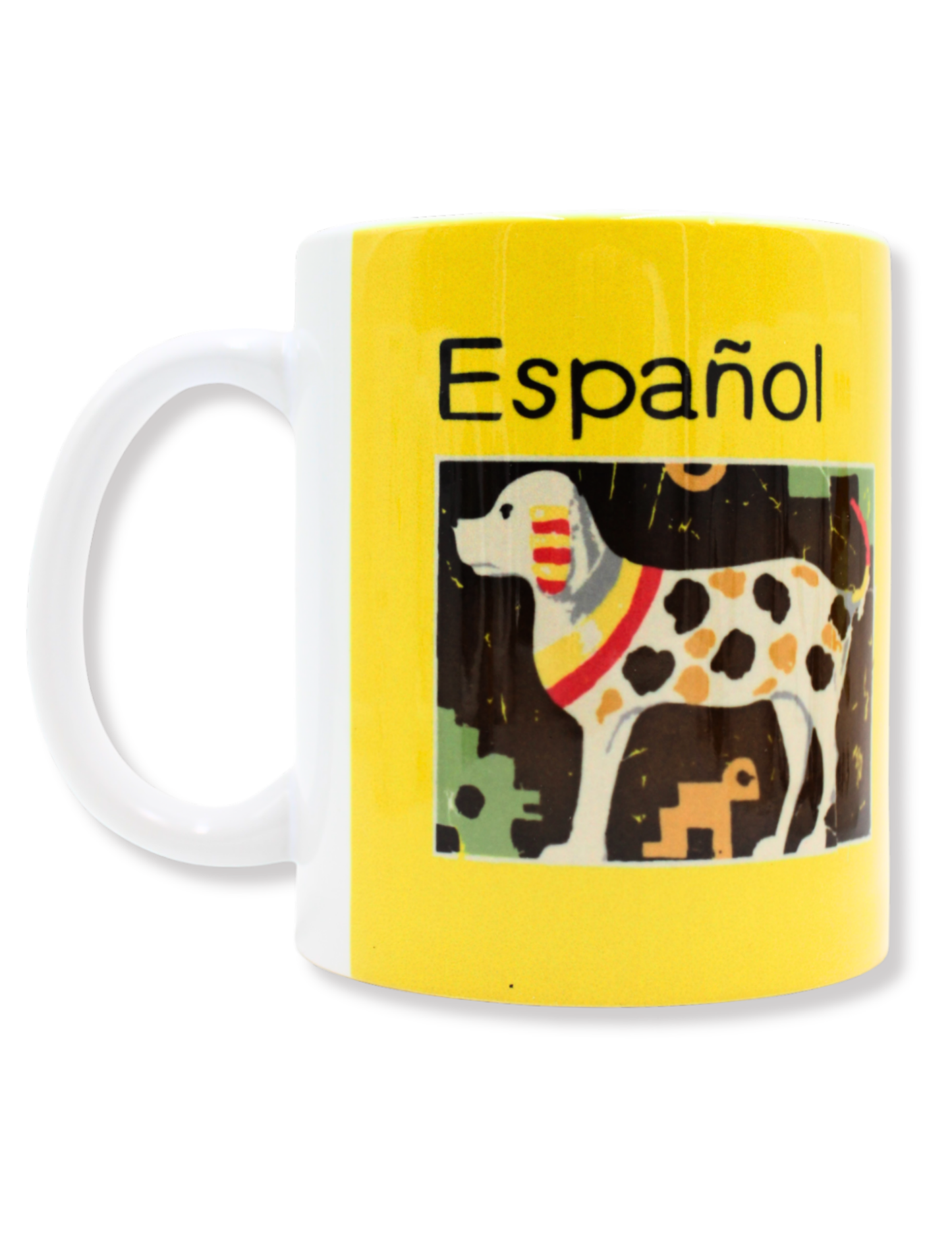 Taza De Cerámica Libro Español Perrito