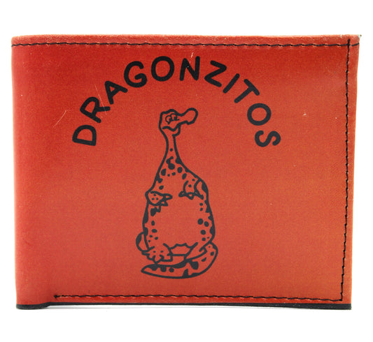 Cartera Hombre De Piel Dragoncito Naranja