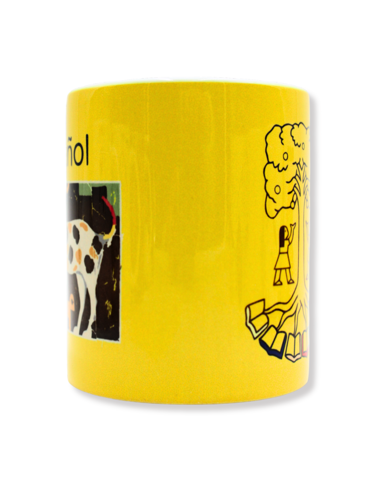 Taza De Cerámica Libro Español Perrito