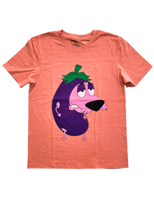 Playera Diseño Perro Coraje Berenjena Unisex