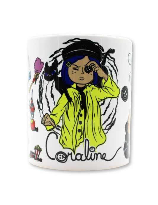 Taza De Cerámica Coraline Iconos