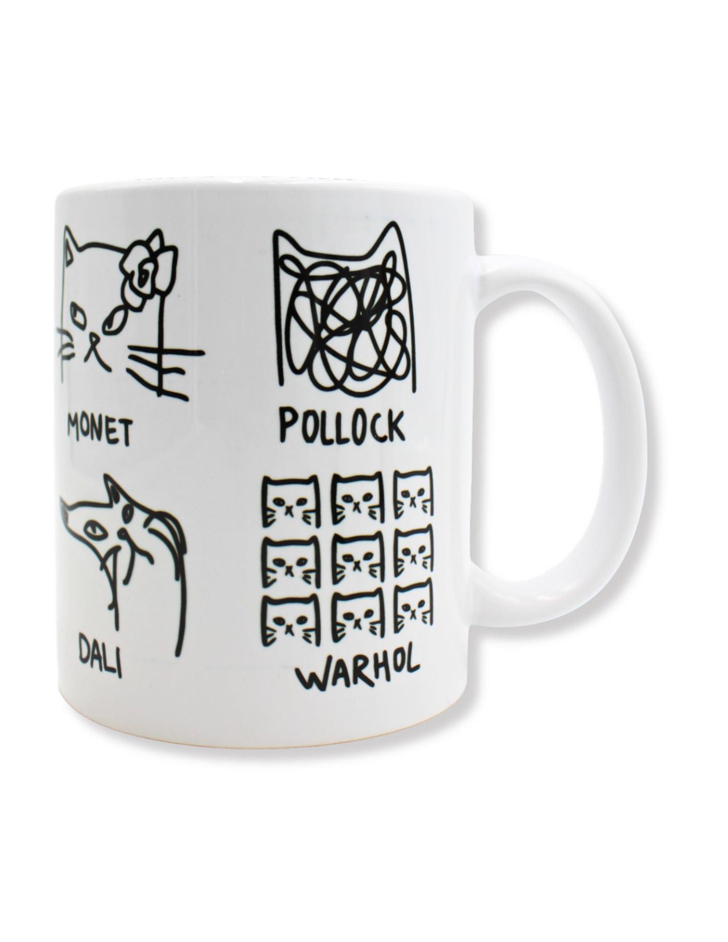 Taza De Cerámica Arte Gatos