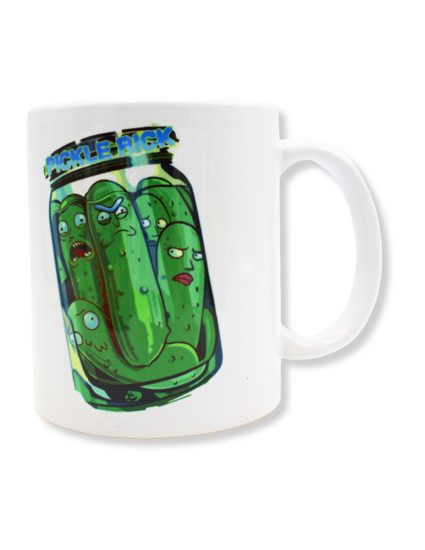 Taza De Cerámica Pepinillo Rick De Rick y Morty