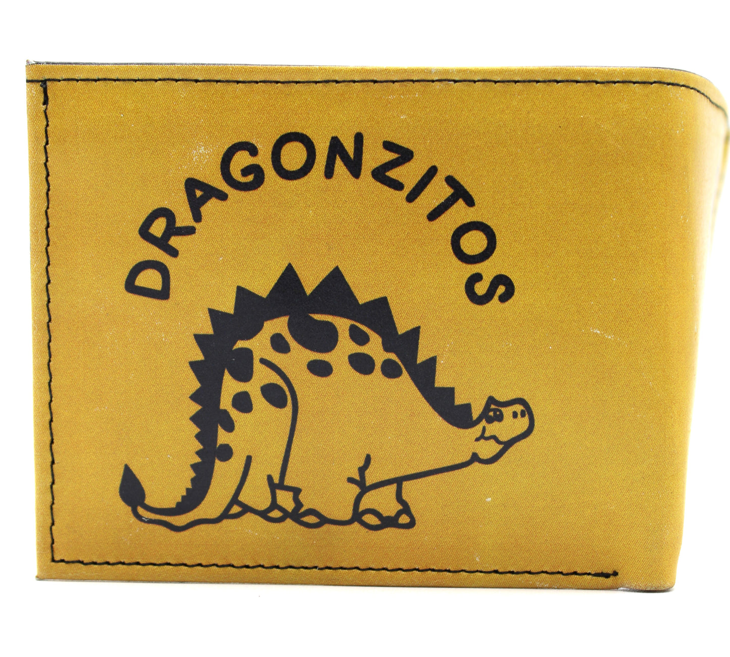 Cartera Hombre De Piel Dragoncito Amarillo