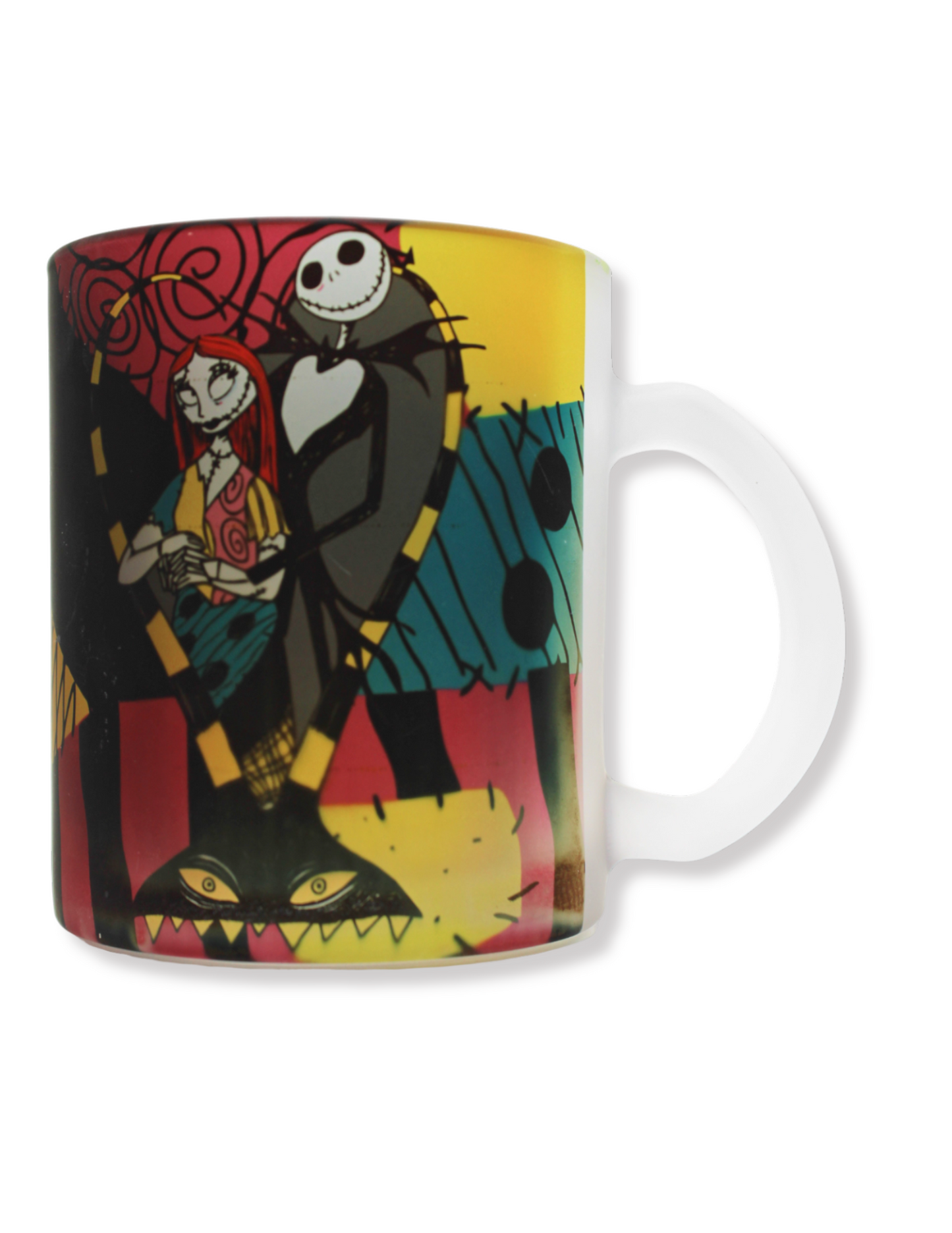 Taza De Vidrio Jack Y Sally Del El Extraño Mundo De Jack