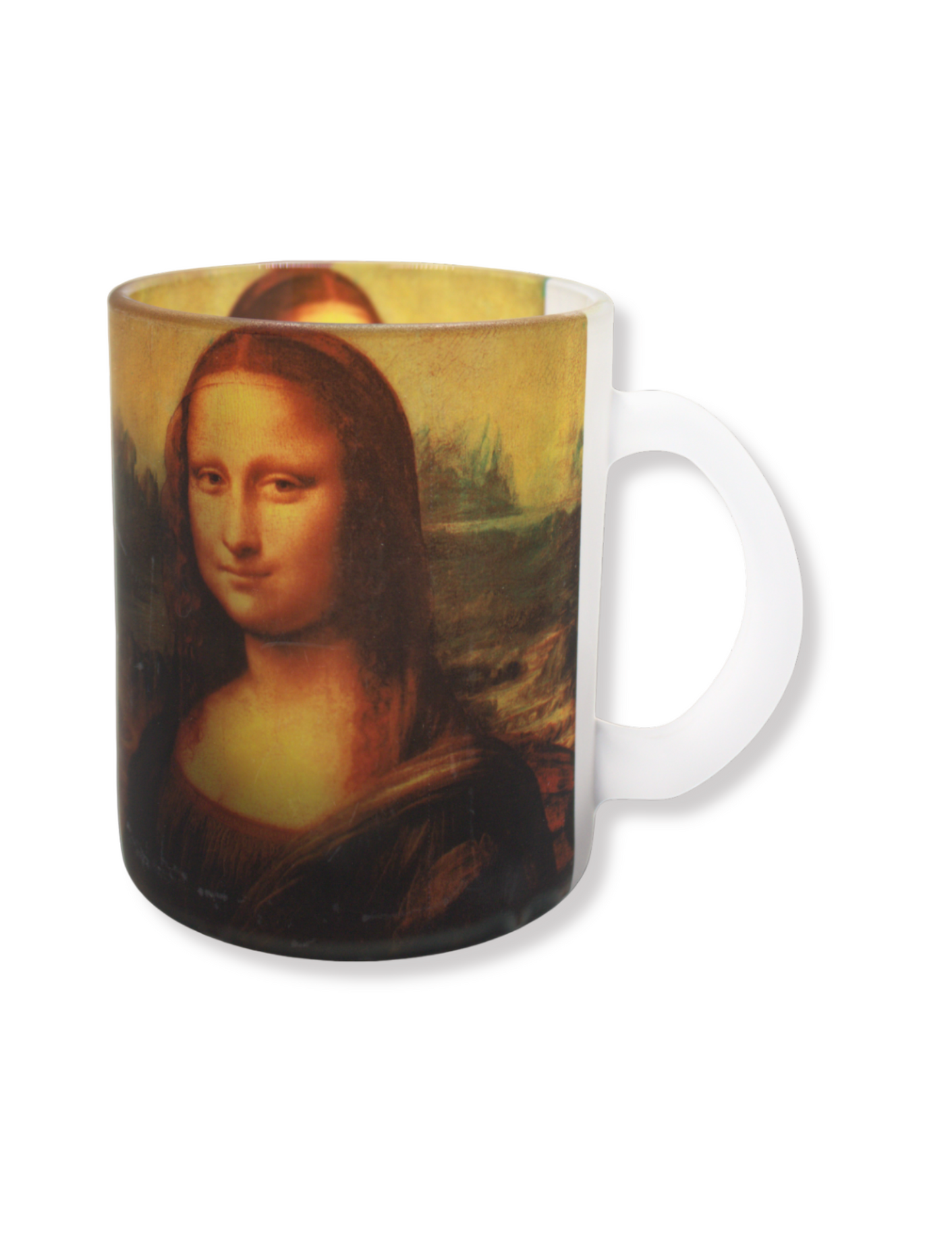 Taza De Vidrio Pintura La Mona Lisa