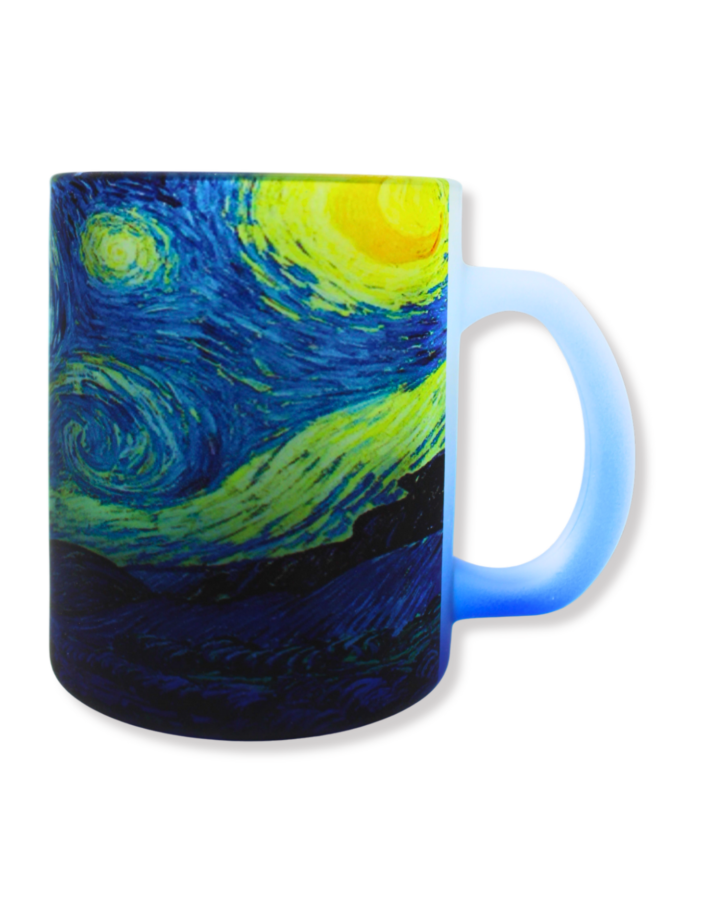 Taza De Vidrio Pintura La Noche Estrellada