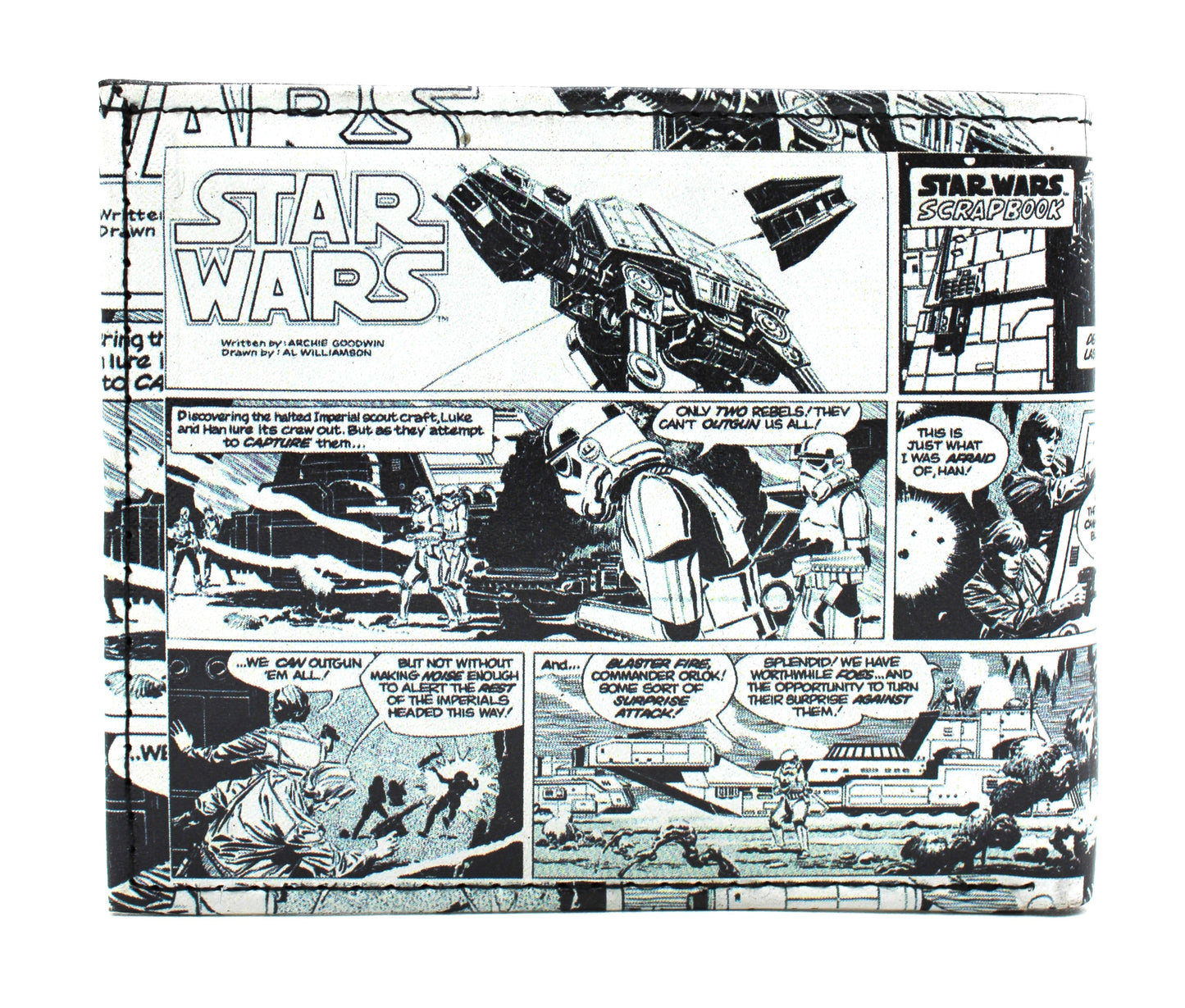 Cartera Hombre De Piel Star Wars Blanco Y Negro