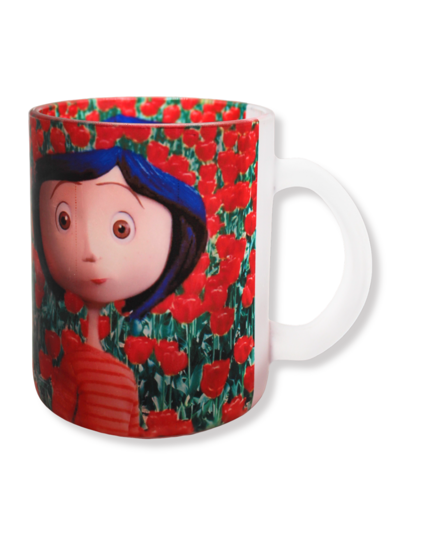 Taza De Vidrio Coraline Tulipanes