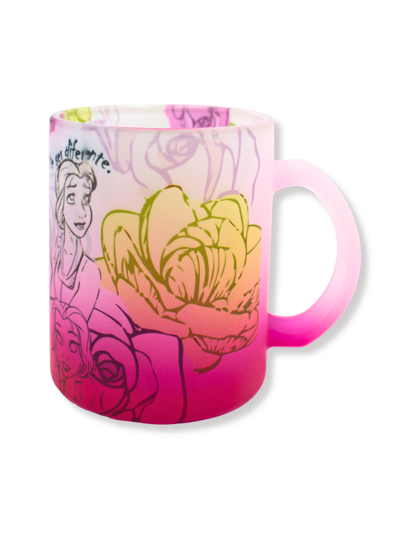 Taza De Vidrio  La Bella Y La Bestia