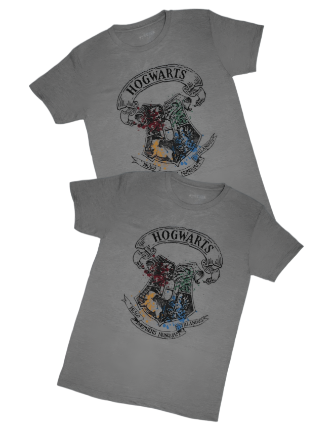 Playera Diseño Howarts Salpicado Harry Potter Unisex