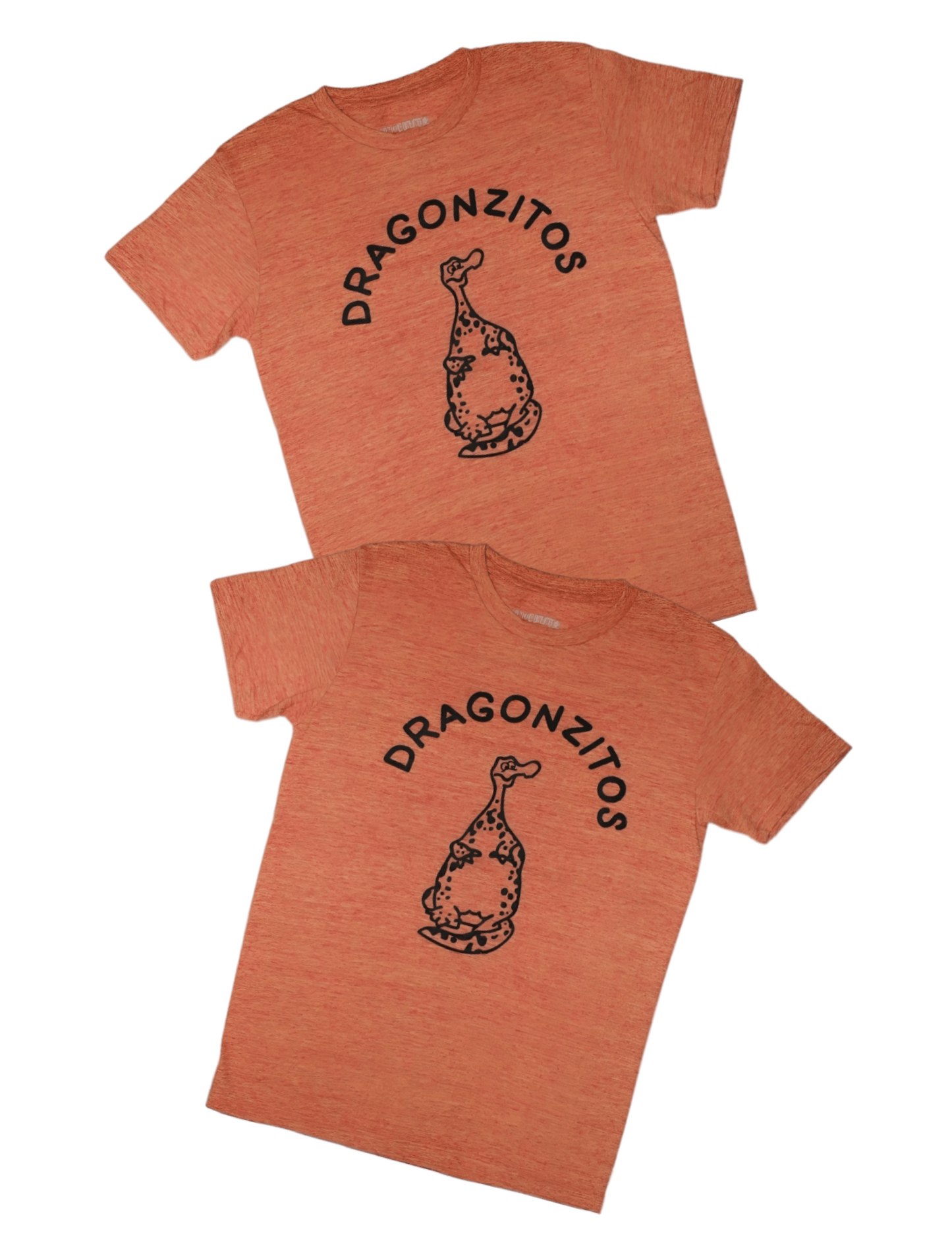 Playera Diseño Dragoncitos Naranja Unisex