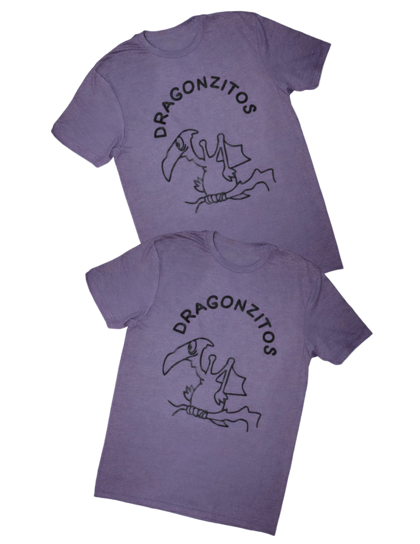 Playera Diseño Dragoncitos Morado Unisex