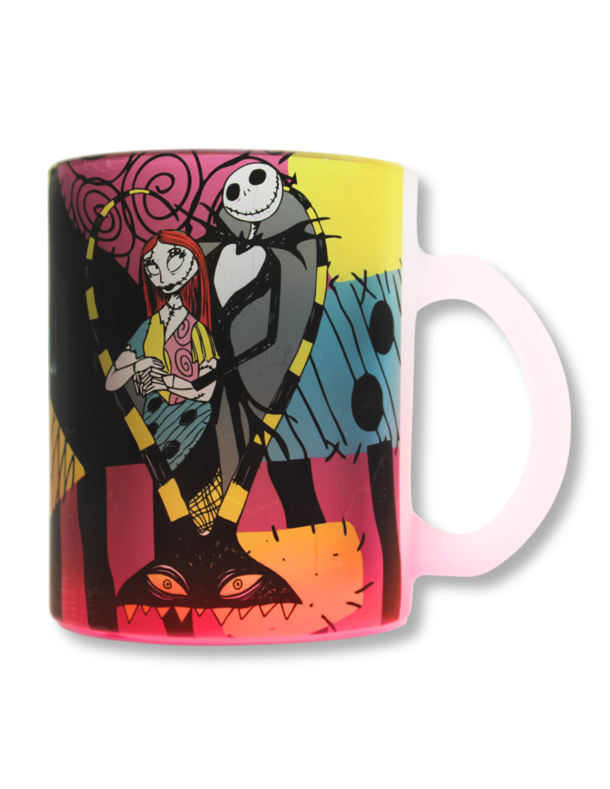 Taza De Vidrio Jack Y Sally Del El Extraño Mundo De Jack