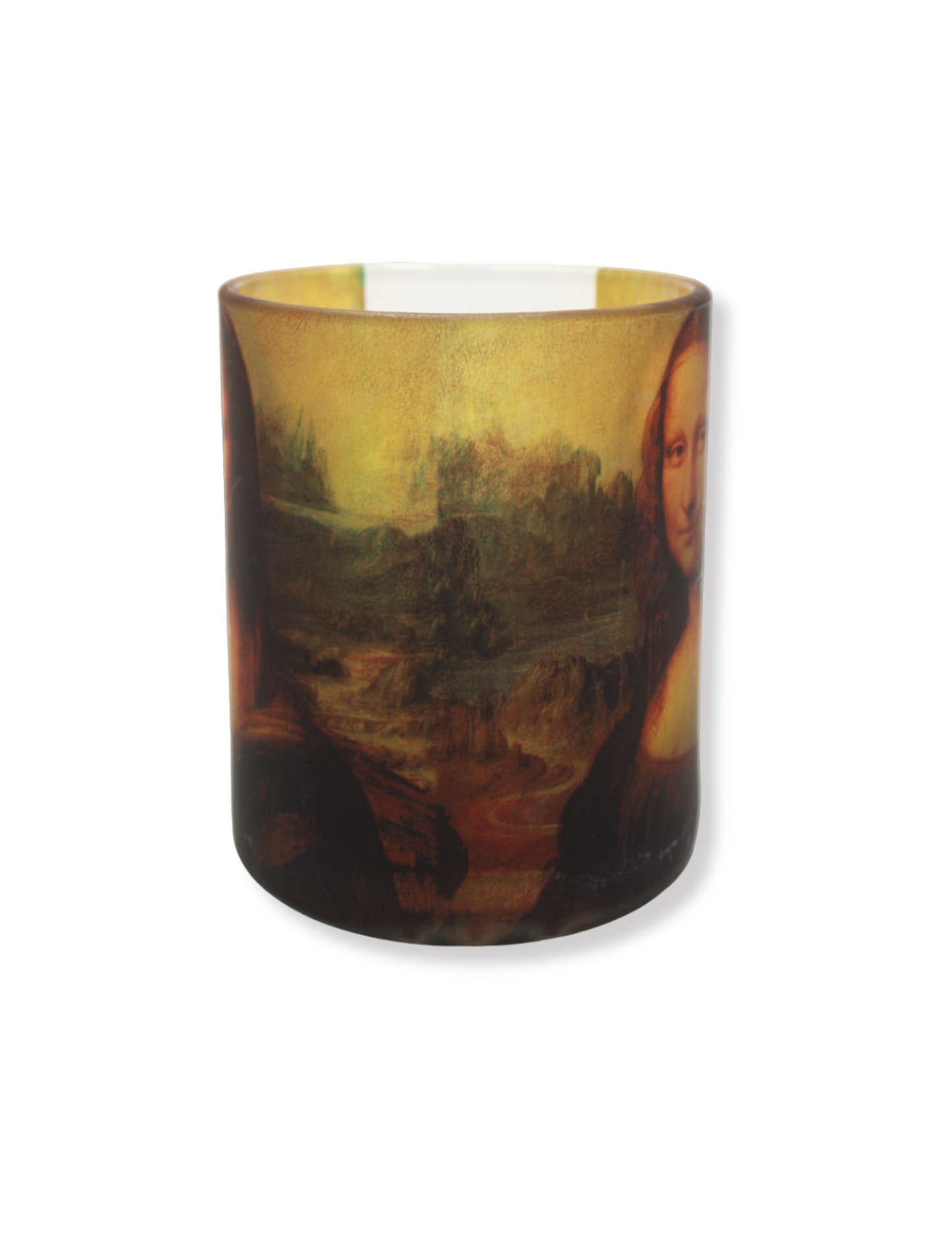 Taza De Vidrio Pintura La Mona Lisa