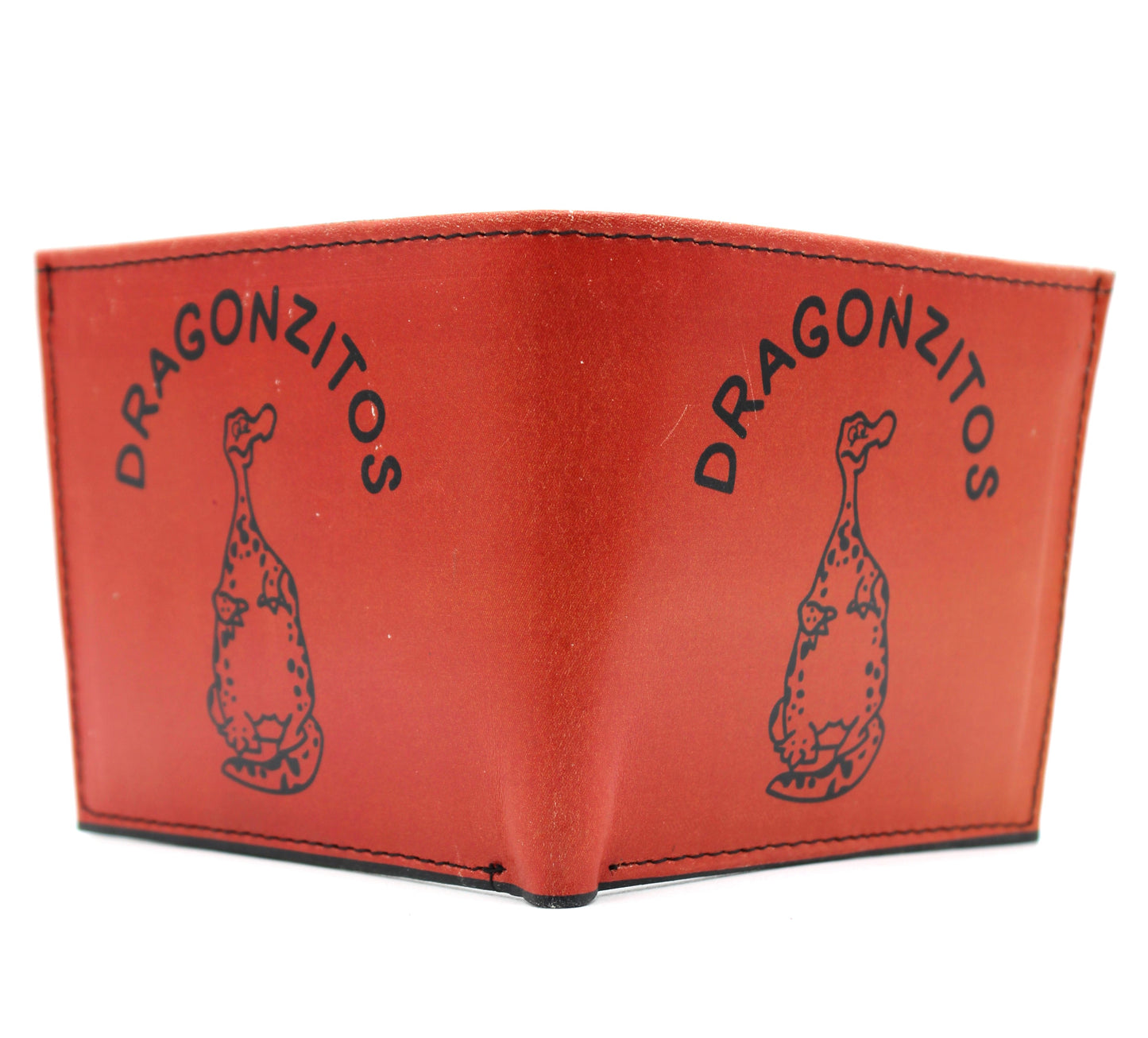 Cartera Hombre De Piel Dragoncito Naranja