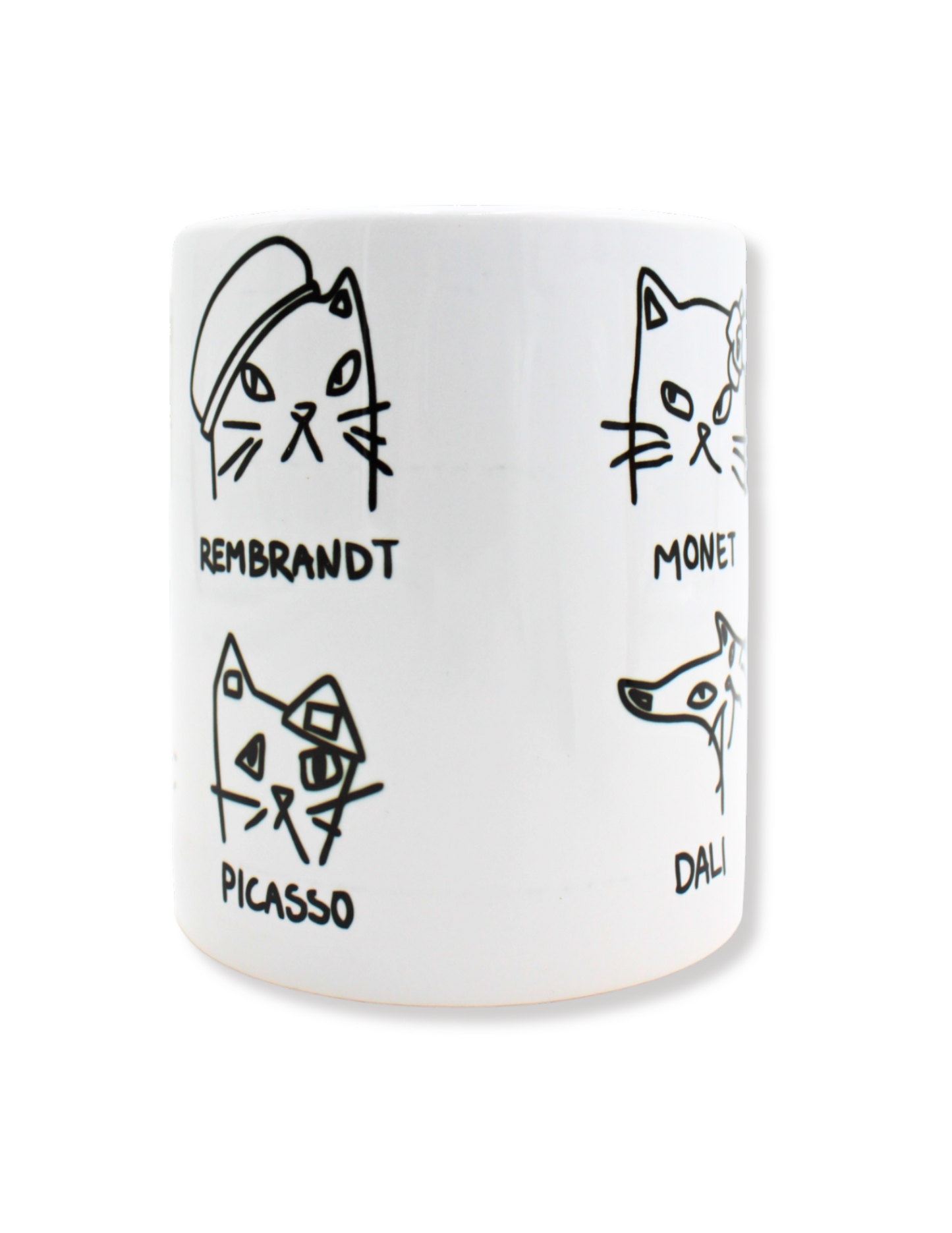 Taza De Cerámica Arte Gatos