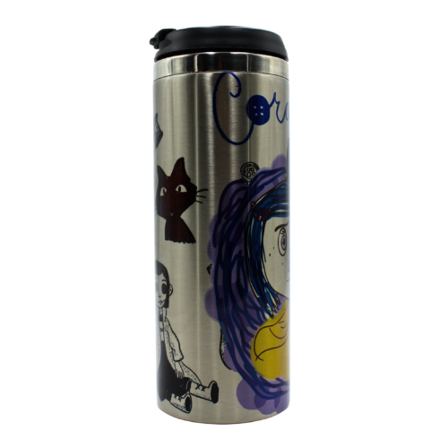 Termo Cafetero Diseño Coraline Jones Metalica