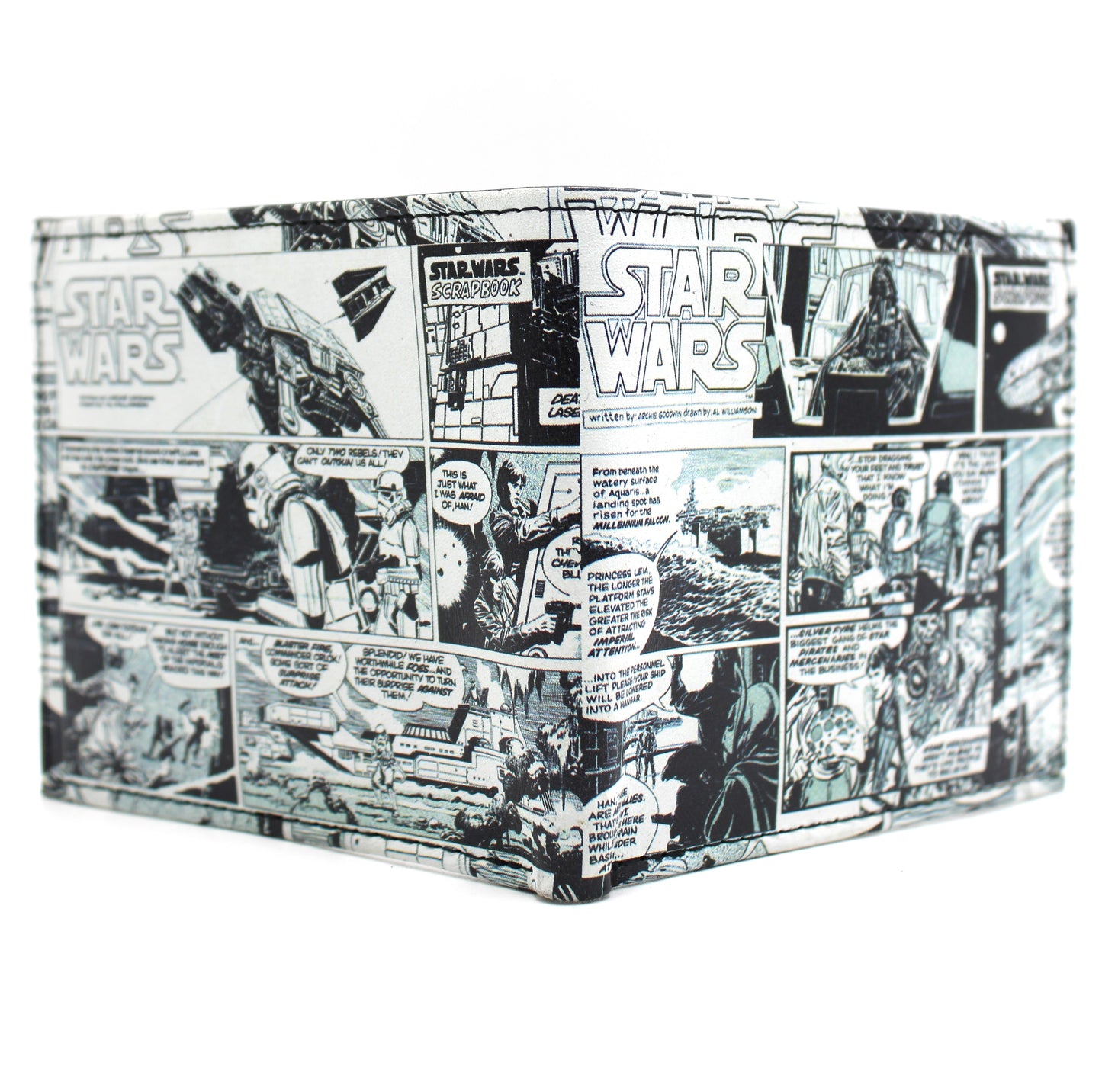 Cartera Hombre De Piel Star Wars Blanco Y Negro